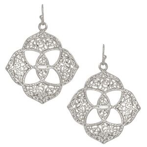 Kendra Scott Dawn Medallion Drop Earrings in Silver